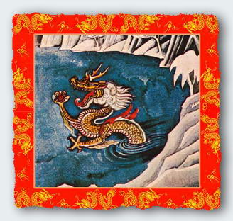 One of the few times the Chinese Dragon has caught the flaming pearl. Check out the grin of satisfaction.