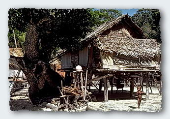 The village is entirely made from traditional thatch, we saw no sign of modern building materials.