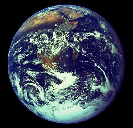 NASA image of the full earth taken by Apollo 17 Astronauts in 1971.