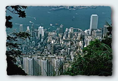 Hong Kong from the top of the mountain.