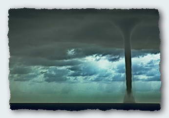 A waterspout at sea is a fascinating but unwelcome sight. But they are soon gone.