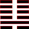 7 Shih/The Army. above K'UN the Receptive, Earth. Below, K'AN the Abysmal, Water.