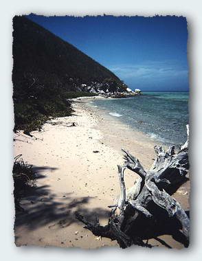 The end of the 7 mile beach at Port Douglas and the start of the Aboriginal's Place of Power.