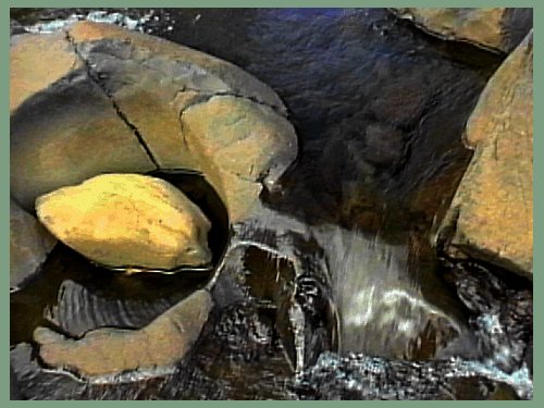 Water and rock in their feedback cycle, each forming and directing pathways into the future.